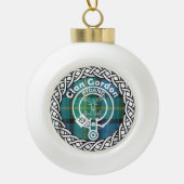 Scottish Clan Gordon Tartan und Wappen Keramik Kugel-Ornament (Vorderseite)