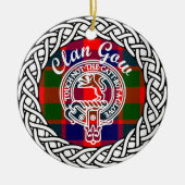 Scottish Clan Gow Tartan und Wappen Keramik Ornament (Vorne)