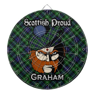 Scottish Clan Graham Tartan Dartboard Dartscheibe
