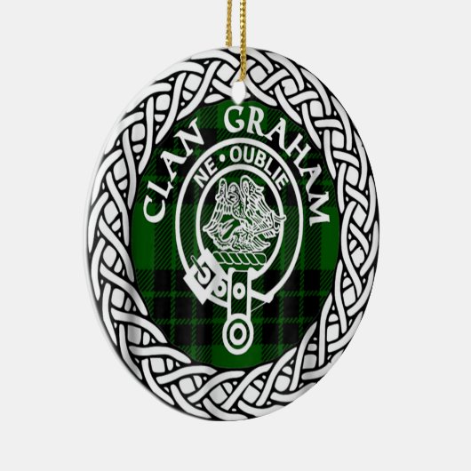 Scottish Clan Graham Tartan und Wappen Keramik Ornament (Rechts)