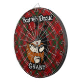 Scottish Clan Grant Tartan Dartboard Dartscheibe (Vorderseite rechts)