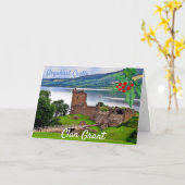 Scottish Clan Grant Urquhart Castle Christmas Karte (Gelbe Blume)