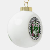 Scottish Clan Gray Tartan und Wappen Keramik Kugel-Ornament (Links)