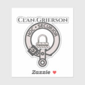 Scottish Clan Grierson Wappen Abzeichen Sticker (Blatt)