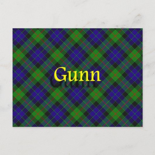 Scottish Clan Gunn Postkarte (Vorderseite)
