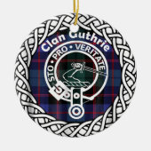 Scottish Clan Guthrie Tartan und Wappen Keramik Ornament (Vorne)