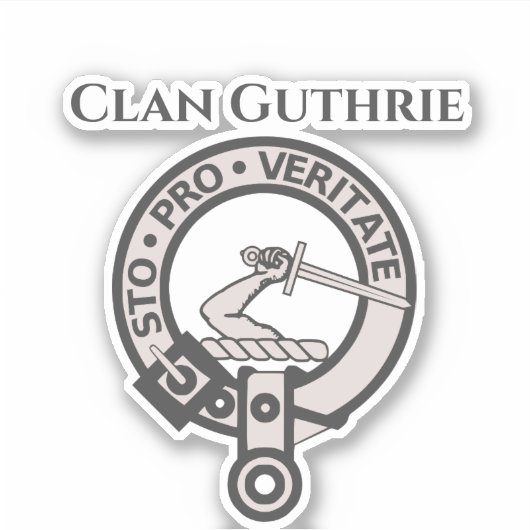 Scottish Clan Guthrie Wappen Abzeichen Sticker (Vorderseite)