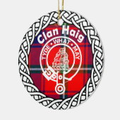 Scottish Clan Haig Tartan und Wappen Keramik Ornament (Links)