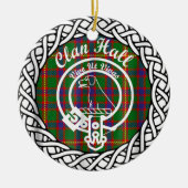Scottish Clan Hall Tartan und Wappen Keramik Ornament (Vorne)