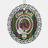 Scottish Clan Hall Tartan und Wappen Keramik Ornament (Links)