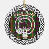 Scottish Clan Hall Tartan und Wappen Keramik Ornament (Hinten)
