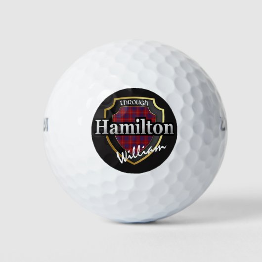 Scottish Clan Hamilton personalisieren Ihren Namen Golfball (Vorderseite)