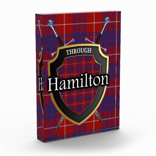 Scottish Clan Hamilton Tartan Fotoblock (Links)