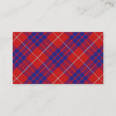 Scottish Clan Hamilton Tartan Kariert Visitenkarte (Rückseite)