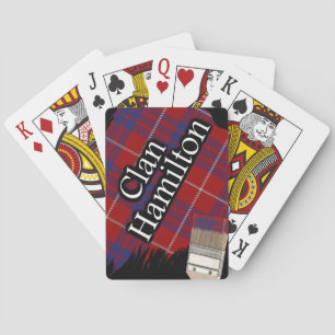 Scottish Clan Hamilton Tartan Paint Brush Spielkarten