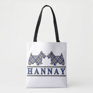 Scottish Clan Hannay Scottie Dogs Tartan Kariert Tasche