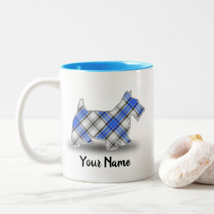 Scottish Clan Hannay Tartan Scottish Terrier Zweifarbige Tasse