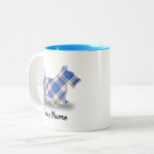 Scottish Clan Hannay Tartan Scottish Terrier Zweifarbige Tasse (Vorderseite Links)