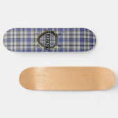 Scottish Clan Hannay Tartan Shield Skateboard (Horizontal)