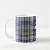 Scottish Clan Hannay Wappen Abzeichen und Tartan C Kaffeetasse (Links)