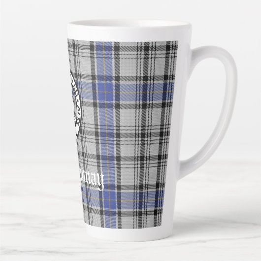 Scottish Clan Hannay Wappen Abzeichen und Tartan C Milchtasse (Rechts)