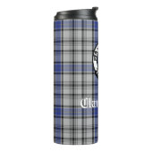 Scottish Clan Hannay Wappen Abzeichen und Tartan C Thermosbecher (Nach links gedreht)