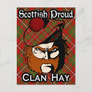 Scottish Clan Hay Tartan Postcard Postkarte