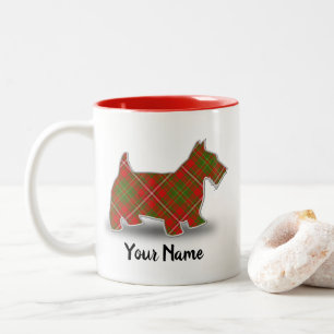 Scottish Clan Hay Tartan Scottish Terrier Zweifarbige Tasse