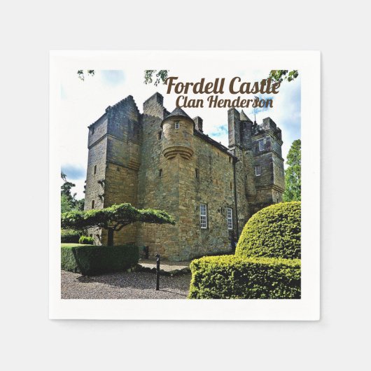 Scottish Clan Henderson Fordell Castle Serviette (Vorderseite)
