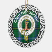 Scottish Clan Henderson Tartan und Wappen Keramik Ornament (Links)