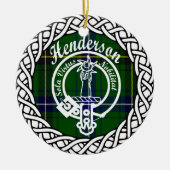 Scottish Clan Henderson Tartan und Wappen Keramik Ornament (Vorne)