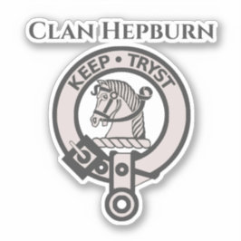 Scottish Clan Hepburn Wappen Abzeichen Sticker