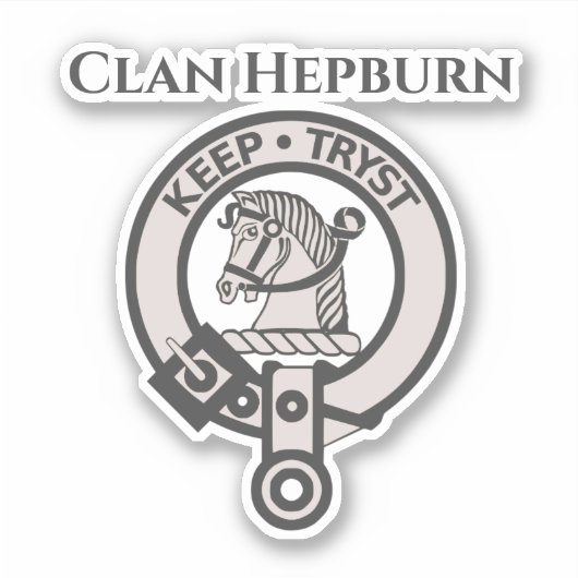 Scottish Clan Hepburn Wappen Abzeichen Sticker (Vorderseite)