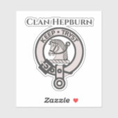 Scottish Clan Hepburn Wappen Abzeichen Sticker (Blatt)