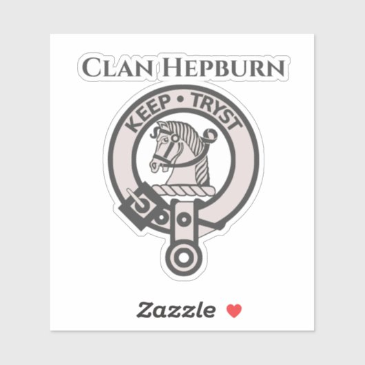 Scottish Clan Hepburn Wappen Abzeichen Sticker (Blatt)