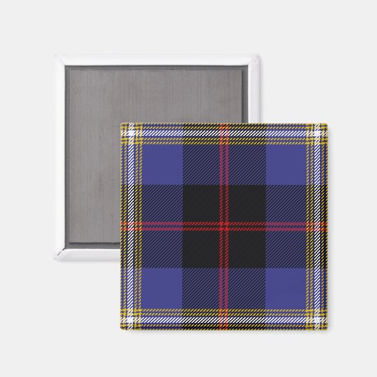 Scottish Clan Hill Tartan Pläd Magnet (Vorderseite/Rückseite)