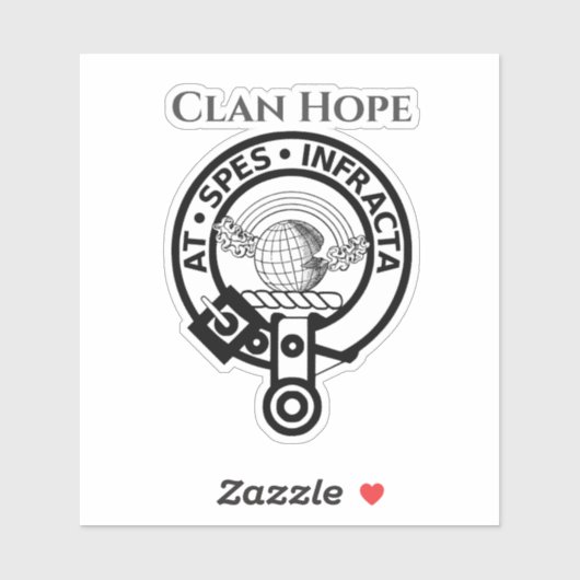 Scottish Clan Hope Wappen Abzeichen Sticker (Blatt)