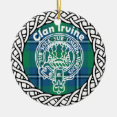 Scottish Clan Irvine Tartan und Wappen Keramik Ornament (Vorne)