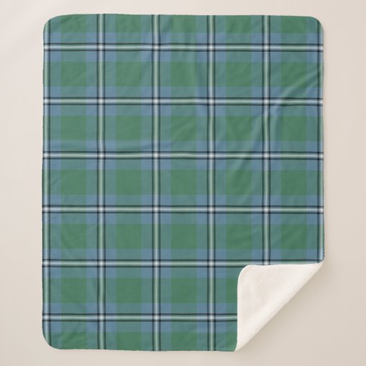 Scottish Clan Irvine von DrumTartan Kariert Sherpadecke (Vorderseite)