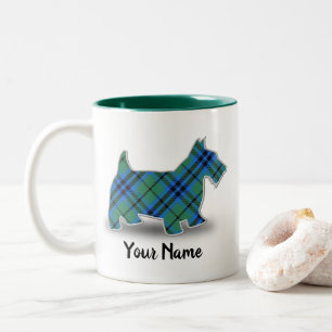 Scottish Clan Keith Tartan Scottish Terrier Zweifarbige Tasse