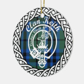 Scottish Clan Keith Tartan und Crest Keramik Ornament (Links)