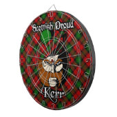 Scottish Clan Kerr Tartan Dartboard Dartscheibe (Vorderseite rechts)
