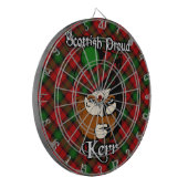 Scottish Clan Kerr Tartan Dartboard Dartscheibe (Vorderseite Links)