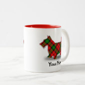 Scottish Clan Kerr Tartan Scottish Terrier Zweifarbige Tasse (VorderseiteRechts)