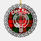Scottish Clan Kerr Tartan und Wappen Keramik Ornament (Vorne)