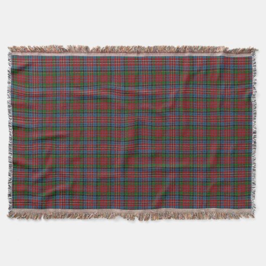 Scottish Clan Kidd Red Green Blue Tartan Decke (Vorderseite)