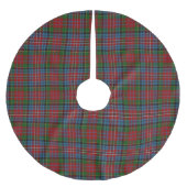 Scottish Clan Kidd Red Green Blue Tartan Polyester Weihnachtsbaumdecke (Vorderseite)