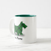Scottish Clan Kincaid Tartan Scottish Terrier Zweifarbige Tasse (Vorderseite Links)