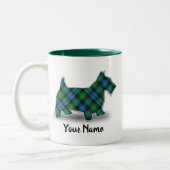 Scottish Clan Lamont Tartan Scottish Terrier Zweifarbige Tasse (Links)
