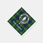 Scottish Clan Lamont Wappen Abzeichen und Taetan Serviette (Ecke)